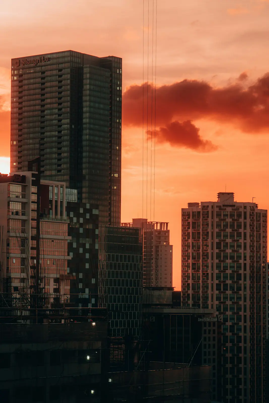 The Makati skyline at sunset